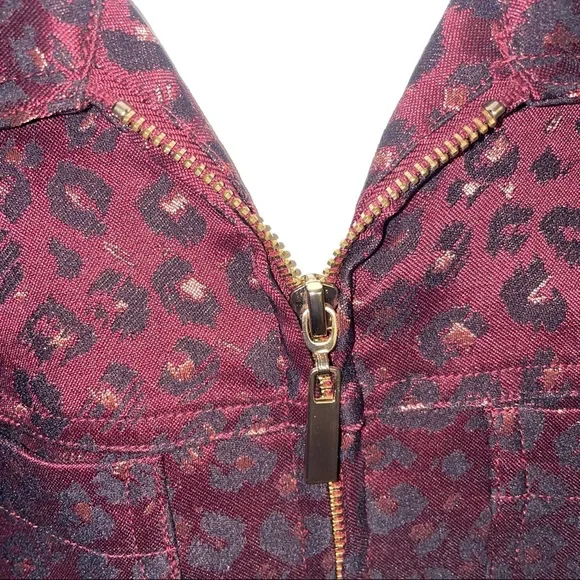 Maroon Animal Print Jacket - Picture 6 of 9